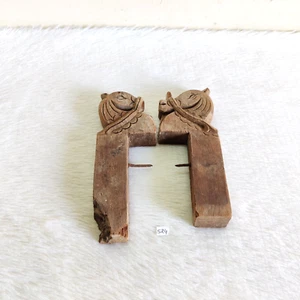 Vintage Handgefertigt Holz Tribal Pferd Figur Tür Panel Paar Rare Dekorativ 524 - Bild 1 von 8
