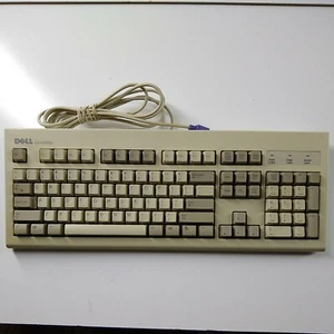 Dell QuietKey RT7D5JTW PS2 Wired Keyboard White PS/2 - Picture 1 of 12