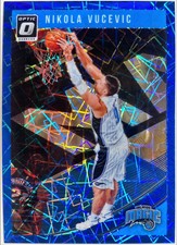 2018 Panini Donruss Optic Nikola Vucevic Blue Velocity Prizm Chicago Bulls SSP
