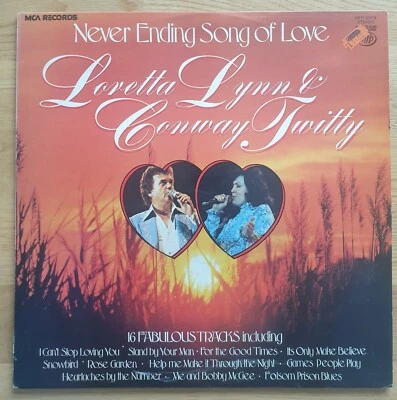 Loretta Lynn & Conway Twitty Never Ending Song Of Love 16 Track Vinyl Album - Image 1 of 2