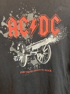 Camiseta ACDC Adulto Grande Negra Para Aquellos A punto de Rockear - Imagen 1 de 6