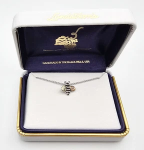 Black Hills Gold Small Sterling Silver Bee Pendant FAST SHIPPING - Picture 1 of 2