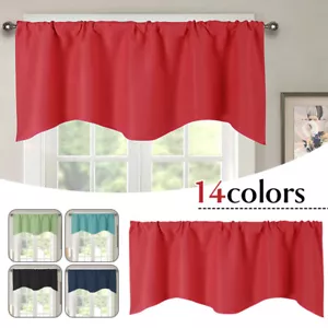 Kitchen Cafe Bathroom Short Blackout Window Curtain Valance 1 Panel 132x46cm - Picture 1 of 26