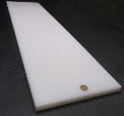 Tivar UHMW PE White Sheet .875" (7/8") Thick x 12" Wide x 48" Length - Image 1 of 4