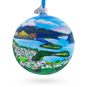Queenstown, New Zealand Glass Ball Ornament 4 Inches - Picture 1 of 5