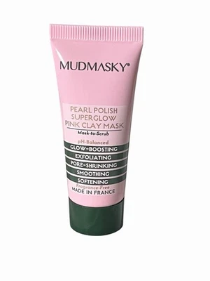 Mudmasky ~ Pearl Polish Superglow Pink Clay Mask ~   .05 fl oz    Mini/Travel - Image 1 of 4