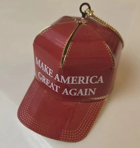 Trump MAGA Hat Ornament Make America Great Again Red Christmas Official Made USA - Picture 1 of 8