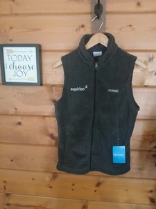 Aspirion Embroidered Columbia Womens Charcoal Gray Benton Springs Fleece Vest M - Picture 1 of 8