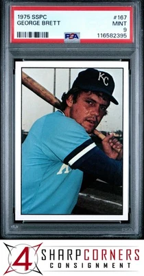 1975 SSPC #167 GEORGE BRETT RC ROYALS HOF PSA 9 - Image 1 of 2