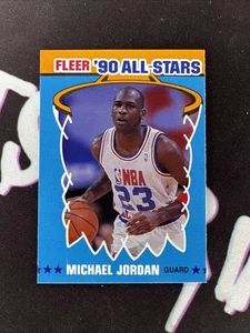 Michael Jordan 1990-91 Fleer All-Stars #5 Chicago Bulls gg - Imagen 1 de 2