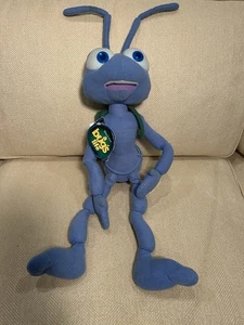 29" Rare A Bug's Life Big Jumbo Flik Blue Ant Plush Thinkway Toys Disney 1990’s - Picture 1 of 15