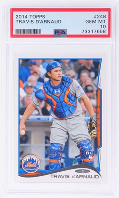 2014 Topps Travis D'Arnaud #248 PSA 10 - Image 1 of 2