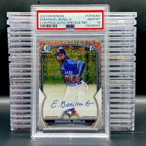 2023 Bowman Enmanuel Bonilla Chrome Prospect Auto Speckle Ref PSA 10 #/299 - Picture 1 of 2