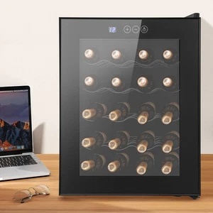 20 Flaschen Getränkekühlschrank-Freistehend Kühlschrank Mit Glastür Weinkühler - Bild 1 von 18