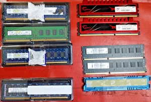 26GB DDR3 Desktop RAM: 5x2GB, 2x4GB, 1x8GB, G.Skill, SEC, Hynix, 1333 & 1600MHz - Afbeelding 1 van 5