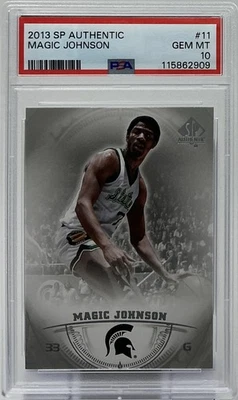 Magic Johnson PSA 10 - 2013 Upoer Deck SP Authentic - Michigan State, Lakers - Image 1 of 4
