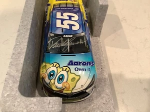 DAVID RAGAN AUTOGRAPHED 2015 TOYOTA CAMRY AARON'S SPONGEBOB DIECAST & CARD - Picture 1 of 18