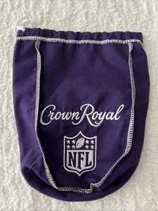Crown Royal NFL Drawstring Bags, Purple Cloth w/White Embroidery - Bild 1 von 2