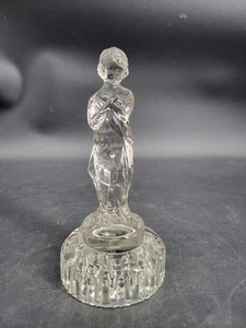 Vintage Cambridge Clear Draped Lady 8 .5" Flower Frog 10 Holes 1927-1953 - Picture 1 of 24