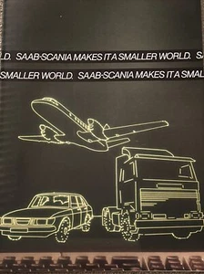 Folleto de venta de autos originales Saab Scania Range Cars Trucks Aviones - Imagen 1 de 4