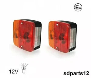 2 Feux Arrière de Remorque 12V Stop Position Clignotant Eclaireur plaque ECE E4 - Imagen 1 de 6