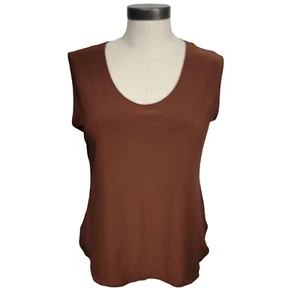 Top sin mangas marrón sin mangas Sympli the Best para mujer talla 10 - Imagen 1 de 7