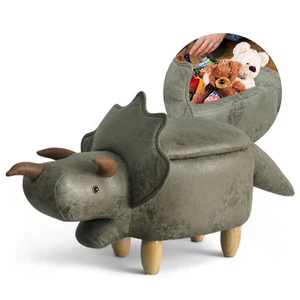 Tierhocker DINO mit Stauraum Organizer Sitzbox Kinder Sitzhocker Kinderhocker - Bild 1 von 7