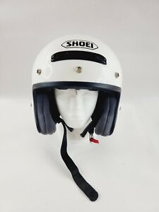 Shoei RJ Platinum-R Size X-Large White Motorcycle Helmet Open Face - NO INSERT