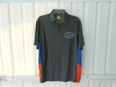 FLORIDA GATOR COLOSSEUM [OWN THE STANDS] MENS GRAY/ORANGE/BLU POLO  SHIRT  SZ: M - Image 1 of 2