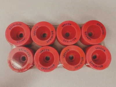 Vintage Labeda Sprinter Urethane Quad Speed Roller Skate Wheels PINK