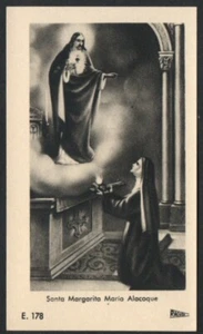 Image pieuse ancianne de Santa Maria de Alacoque santino holy card estampa - Imagen 1 de 1