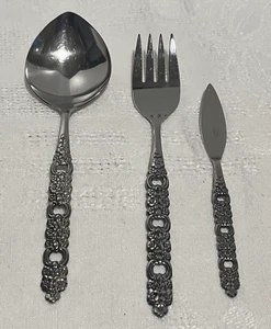 VTG. Oneida Community VOILA VIOLA 3 Piece Serve Set Stainless Steel - Picture 1 of 4