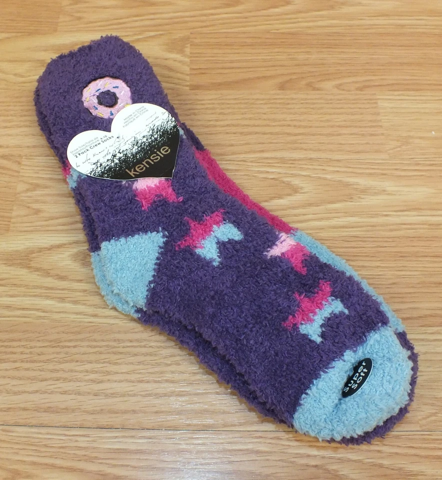 正品 Kensie 2 包船员袜带甜甜圈设计-鞋码 4-10 — 第 1/3 张图片