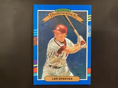 1991 Donruss Diamond Kings Len Dykstra #7 Ex+ - Image 1 of 2