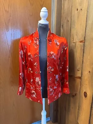 Vintage/Retro reversible red to green 100% silk jacket from 1983 - Image 1 of 4