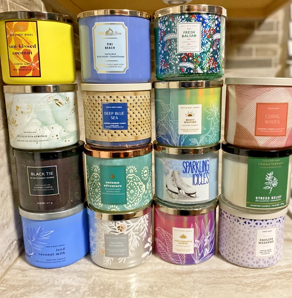 Bath & Body Works 3-Wick Candle NEW White Barn 14.5 Oz U Choose - Image 1 of 1