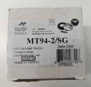 Mountain Plumbing MT94-2/SG Economy Soft Toe Touch Round Trim Kit Satin Gold - Picture 1 of 8