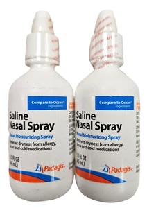 Saline Nasal Spray Squeeze Bottle 1.5oz PADAGIS ( 2 bottles ) __ - Picture 1 of 2