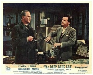 The Deep Blue Sea Original Lobby Card Kenneth More Eric Portman drinking beer 