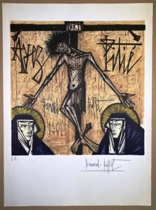 BERNARD BUFFET "Le Christ: Ayez Pitie" Lithograph Signed Sheet Only E.A 1961 - Picture 1 of 5