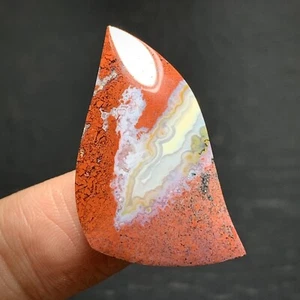 Unikat Moosjaspis Achat Cabochon 31x17x5 mm hochwertig 18,5 ct - Bild 1 von 6