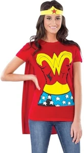 Wonder Woman DC Comics Rubie's Costume w/ Cape & Headband Women's LARGE NWT - Picture 1 of 17