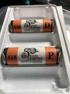 2007 P&D Washington State Quarters 40 Coin 2 Mint Roll Set R54  - Image 1 of 3