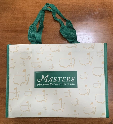 Two (2) Masters Golf Berckmans Place Augusta National Creme Green Tote Bags Cover