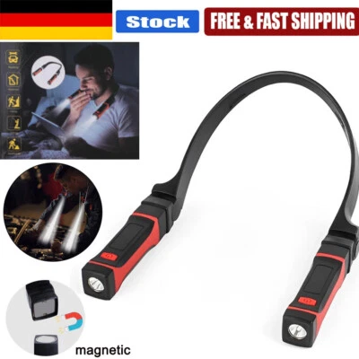 MARKENLOS Abnehmbare, Wiederaufladbare Nackenleuchte, LED-Arbeitsleuchte mit Magnetfu