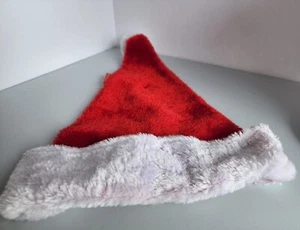 Cappello di Babbo Natale in peluche per casa di Natale con polsini in pelliccia, 17 pollici NUOVO - Foto 1 di 8