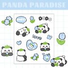 10/40Pcs Panda Cartoon Water Cup Stickers Cute Panda Notebook Decoration