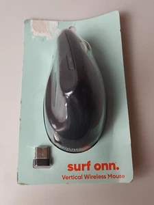 Surf Onn Ergonomic USB Wireless Vertical Mouse 6 Keys with Receiver - NEW! - Picture 1 of 6