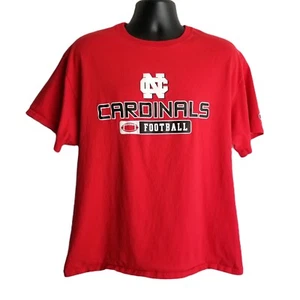 Champion North Central College Cardinals Football Tee XL Red Collegiate Illinois - Picture 1 of 8
