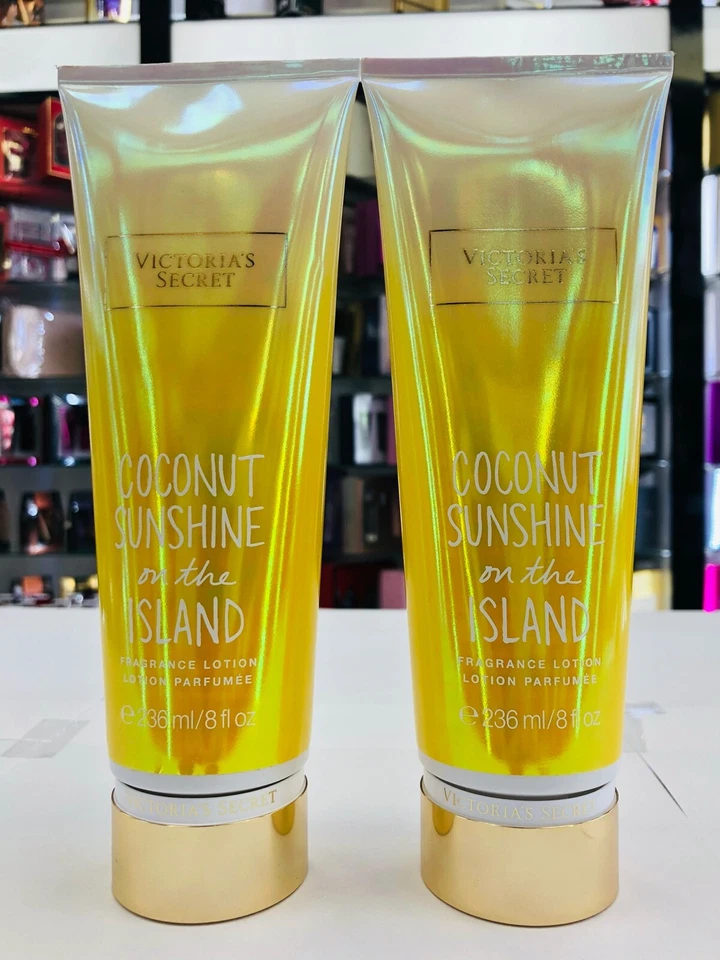 3 Victoria's Secret Coconut Sunshine on The Island Fragrance Lotion 8 Oz
